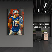 The Quarterback – Glass Wall Art by HMZ