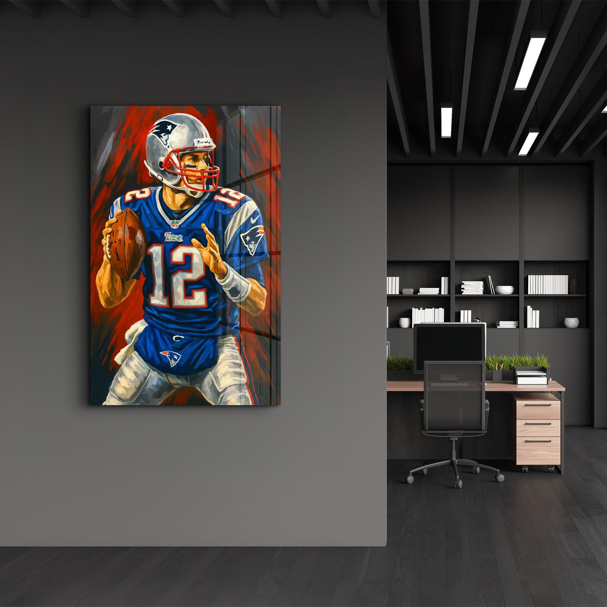 The Quarterback – Glass Wall Art by HMZ
