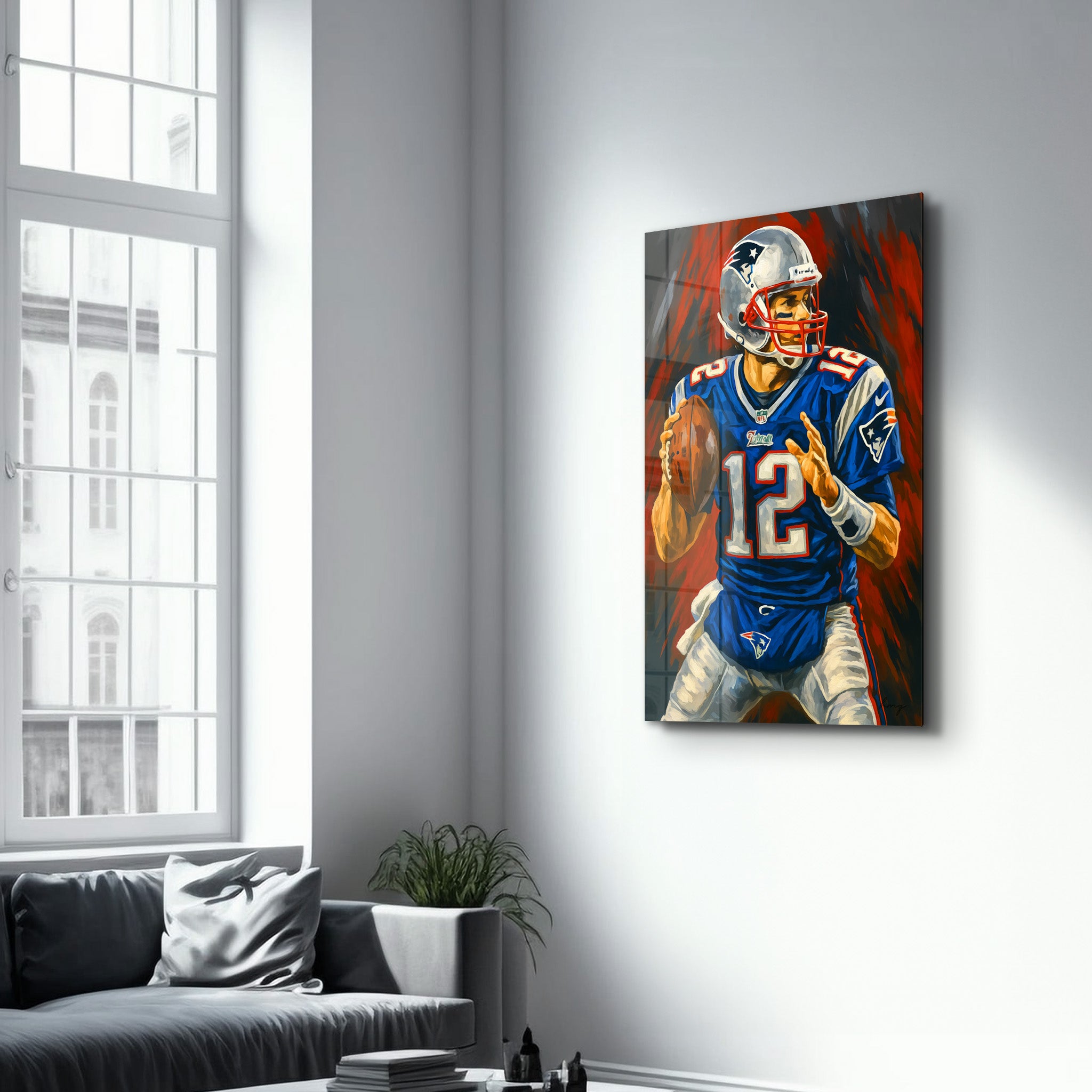 The Quarterback – Glass Wall Art by HMZ