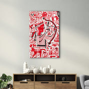 The Red Archer – Glass Wall Art