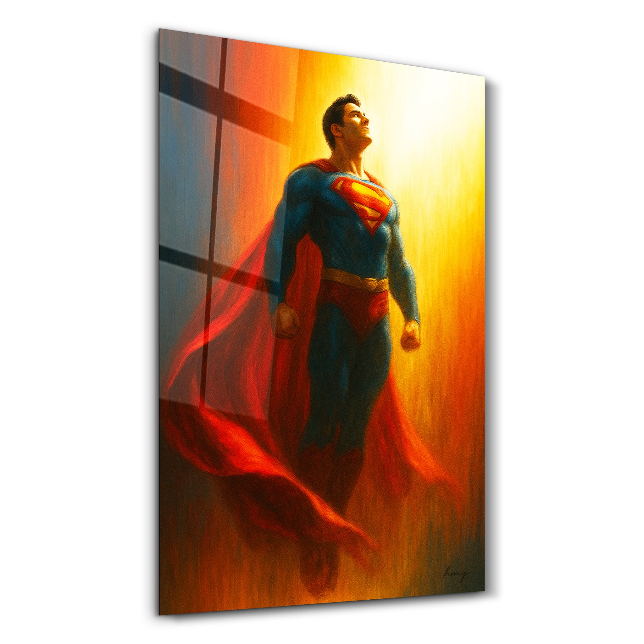 The Red Cape – Glass Wall Art by HMZ