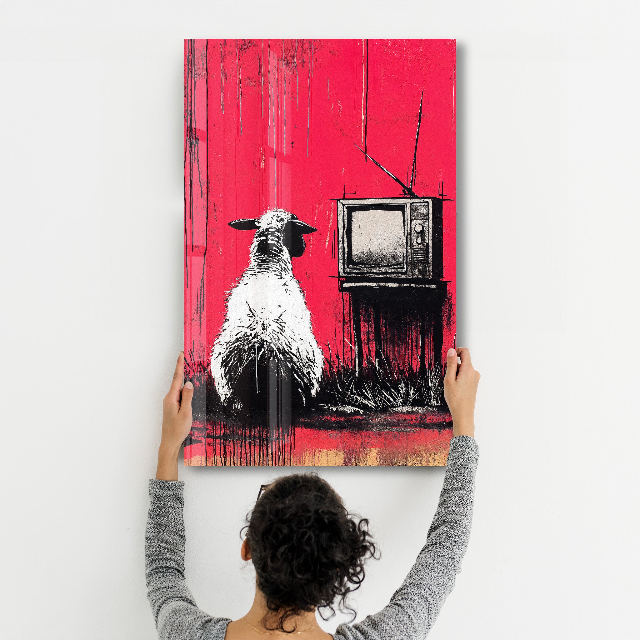 The Sheep Show – Glass Wall Art