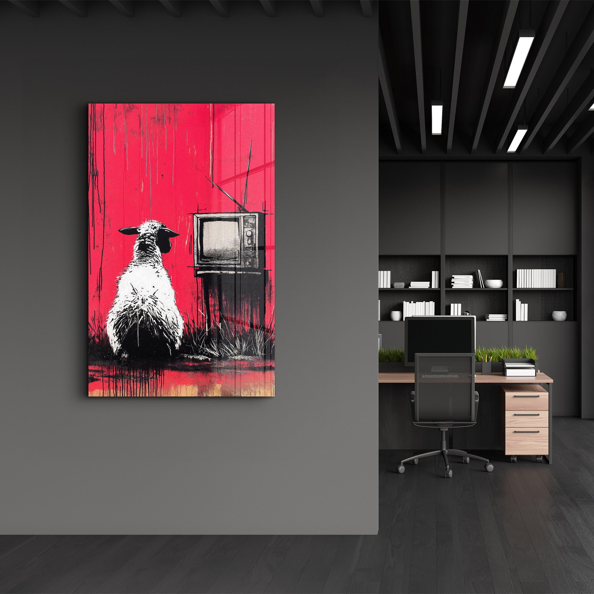 The Sheep Show – Glass Wall Art