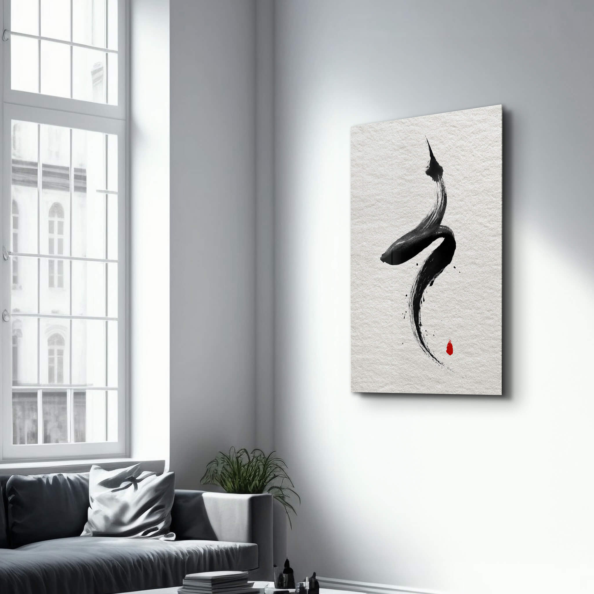 The Stroke - Glass Wall Art