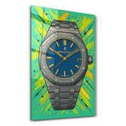 Tick Boom - Audemars Piguet Comic Splash Glass Wall Art