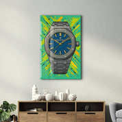 Tick Boom - Audemars Piguet Comic Splash Glass Wall Art