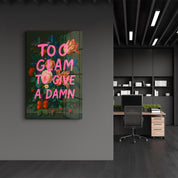 Too Glam to Give a D*mn - Luxe Attitude Glass Wall Art