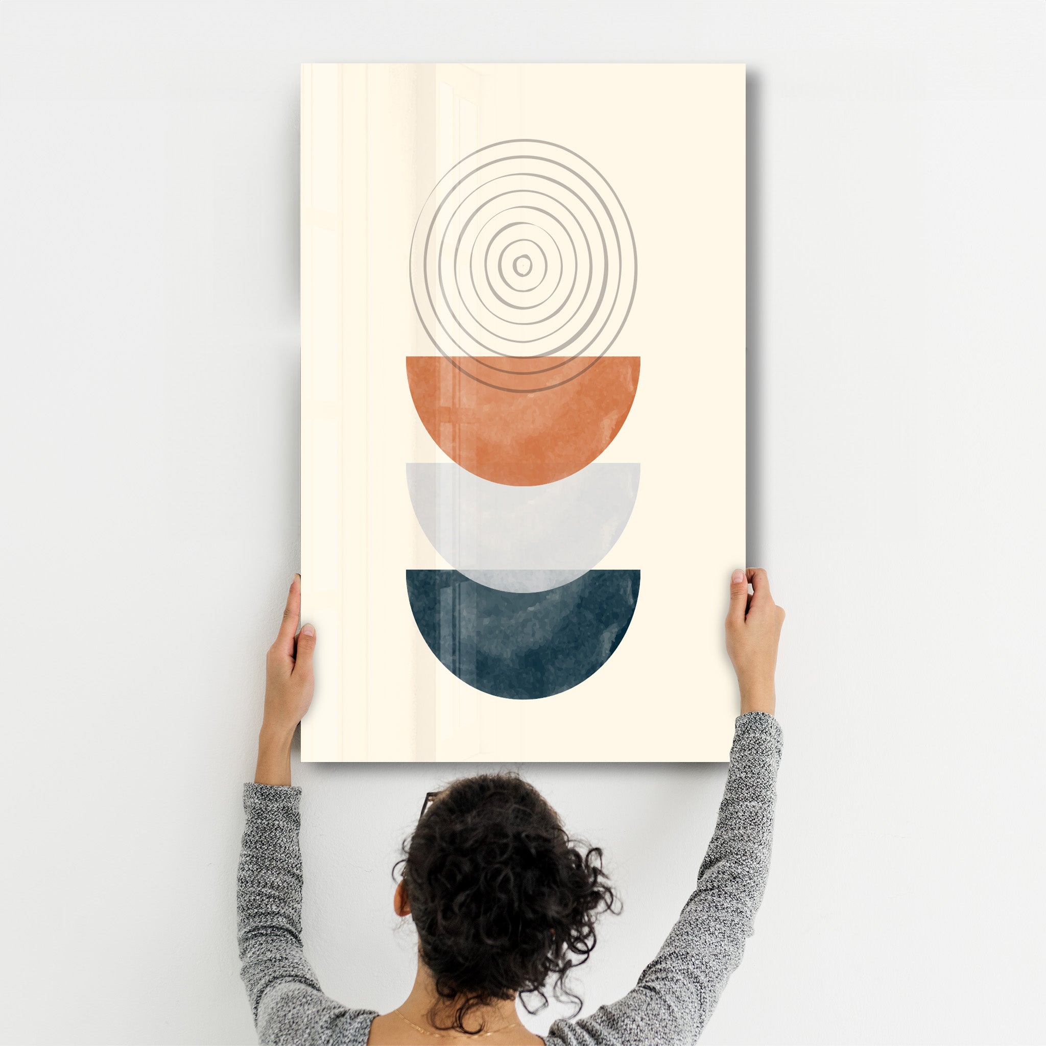 Triple Stack with Concentric Focus - Glass Wall Art