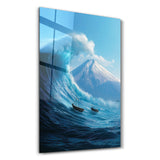 Tsunami & Fuji | Glass Wall Art