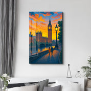 Twilight in London – Glass Wall Art by HMZ