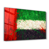 UAE Flag Splash | Glass Wall Art