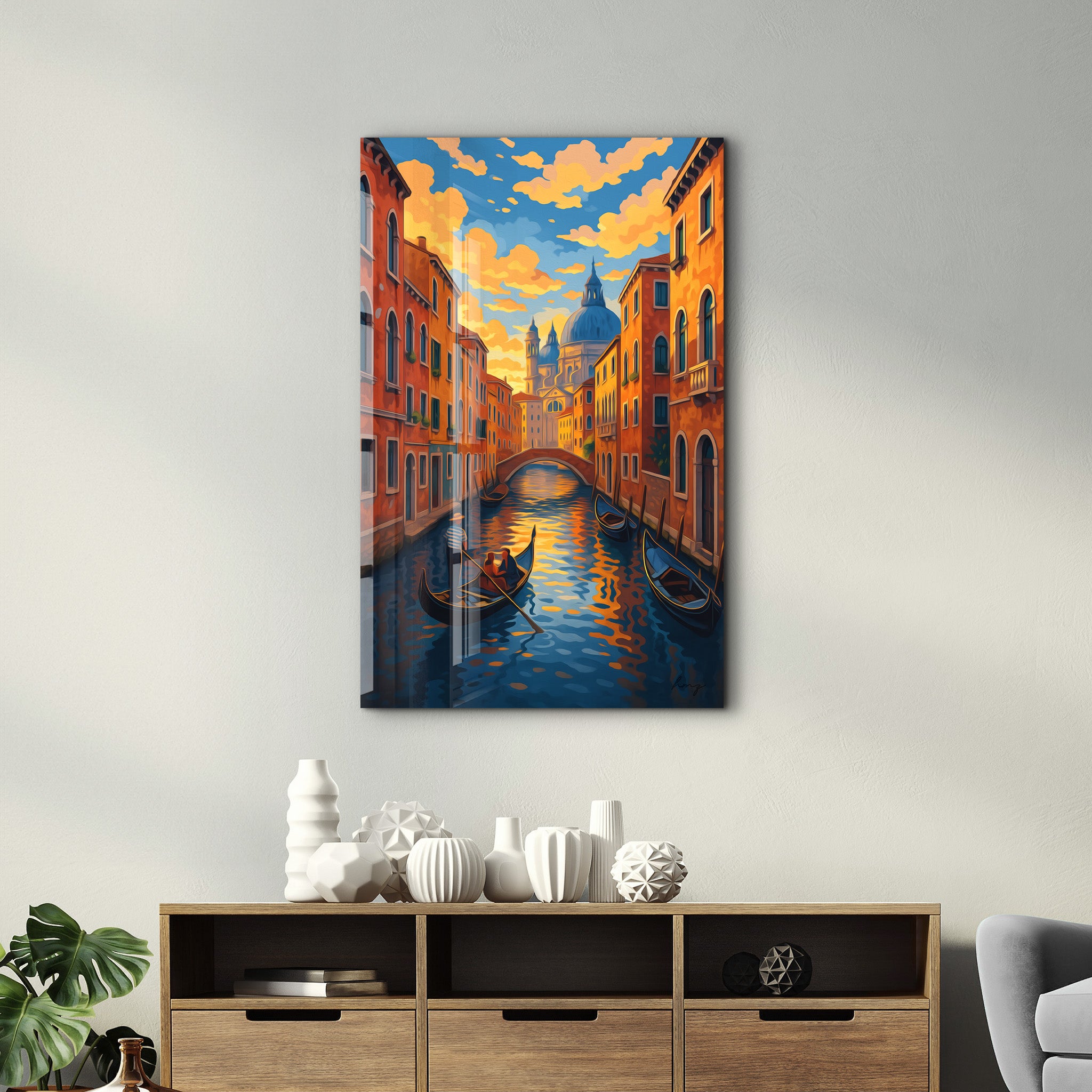 Venice Glow – Glass Wall Art by HMZ
