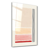 Warm Gradient Blocks with Lines - Glass Wall Art