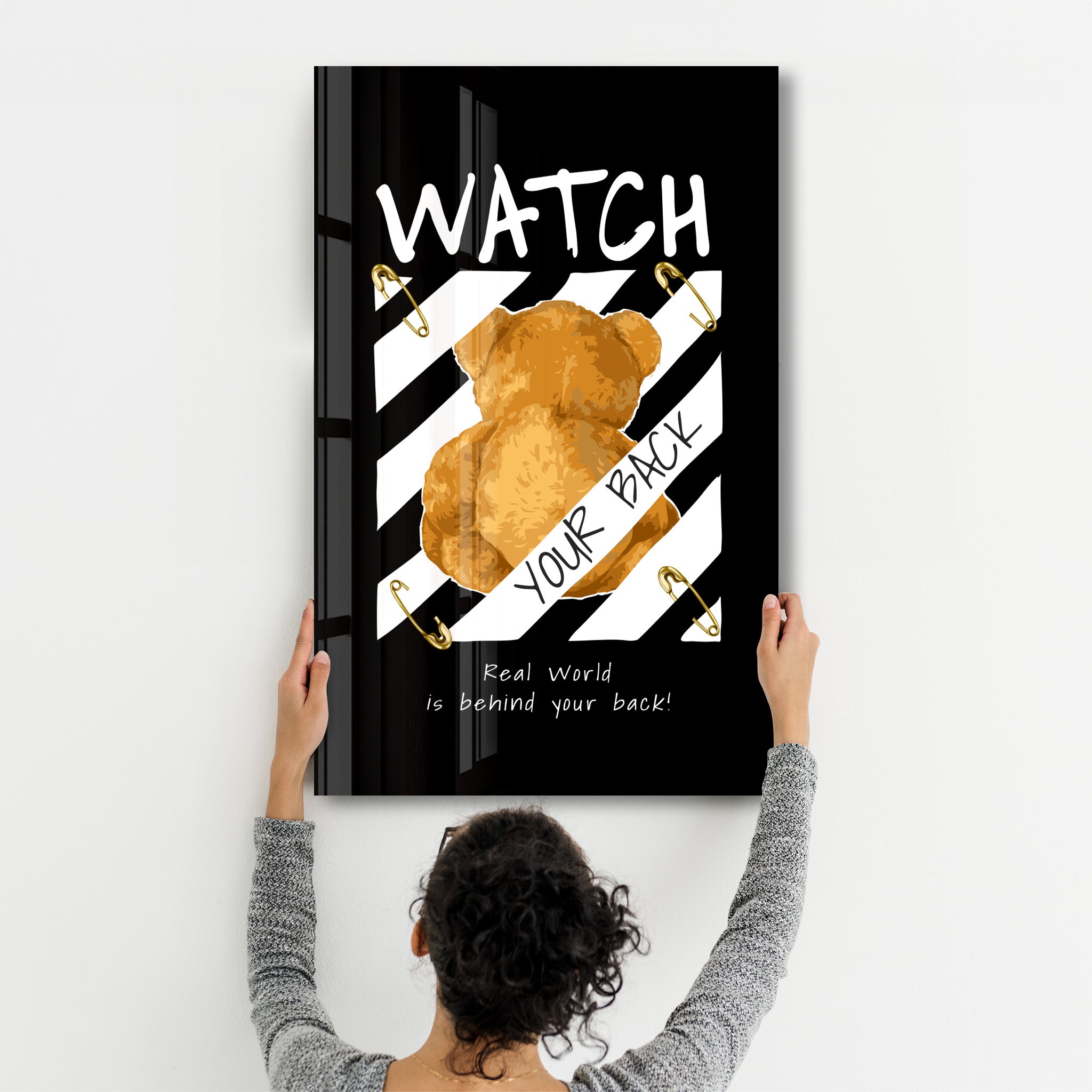 Watch Your Back - Glass Wall Art
