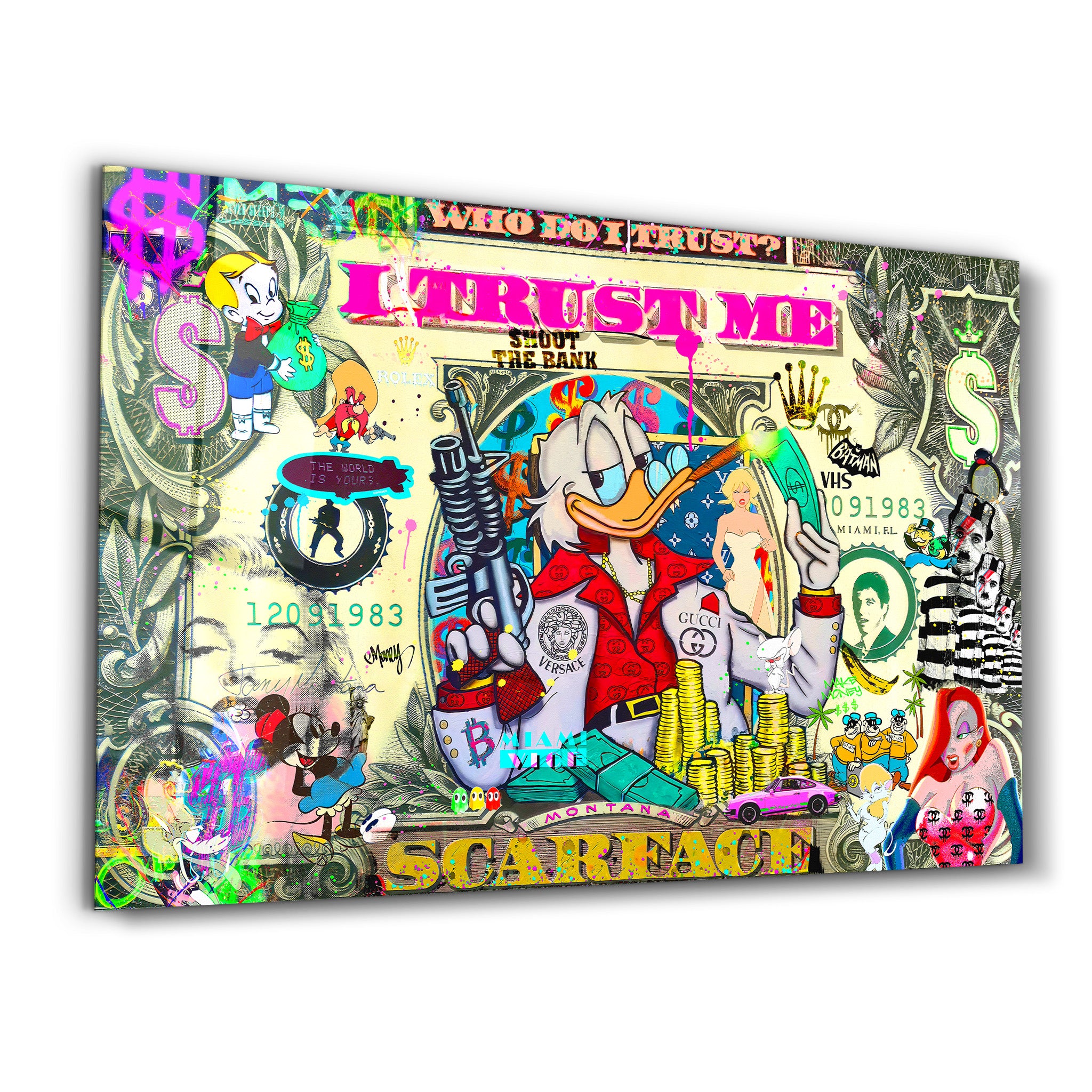 Who Do I Trust? by Mr. Pablo Costa – Glass Wall Art