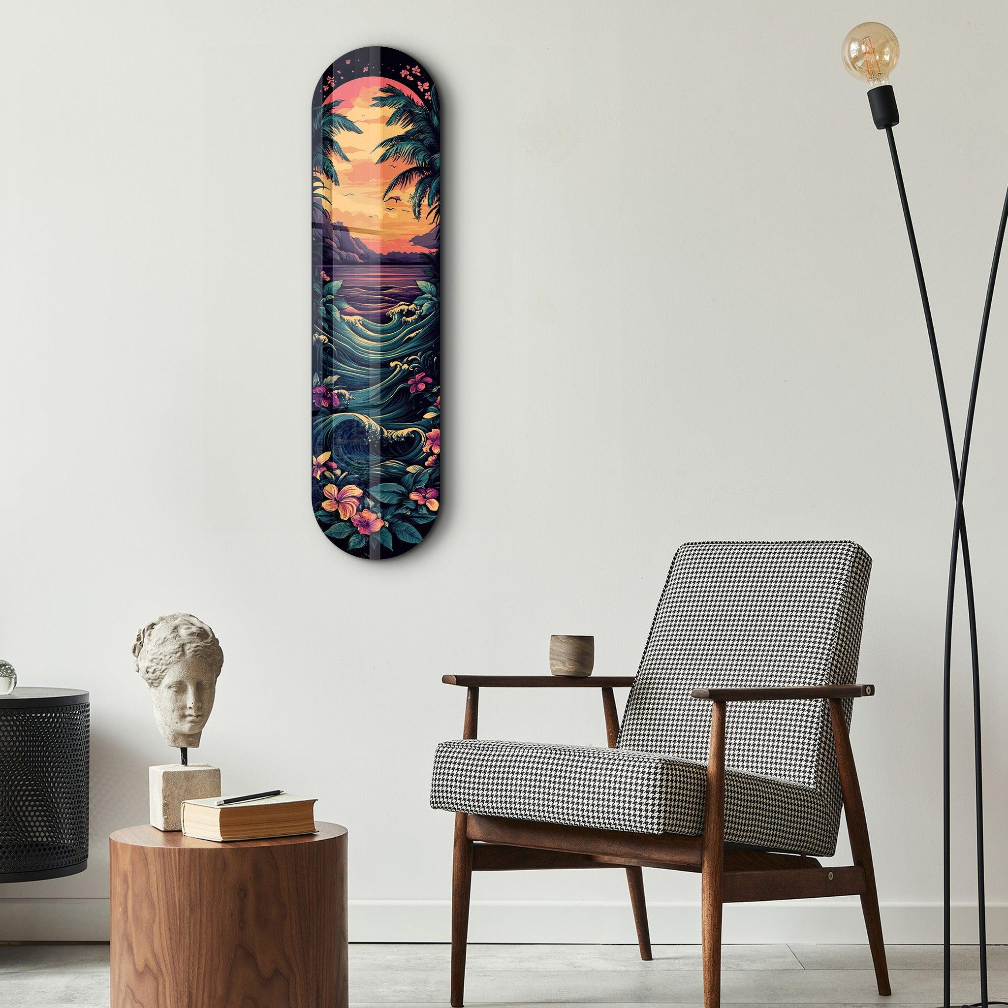 Hawaiian Scene 2 | Glass Wall Art - Artdesigna