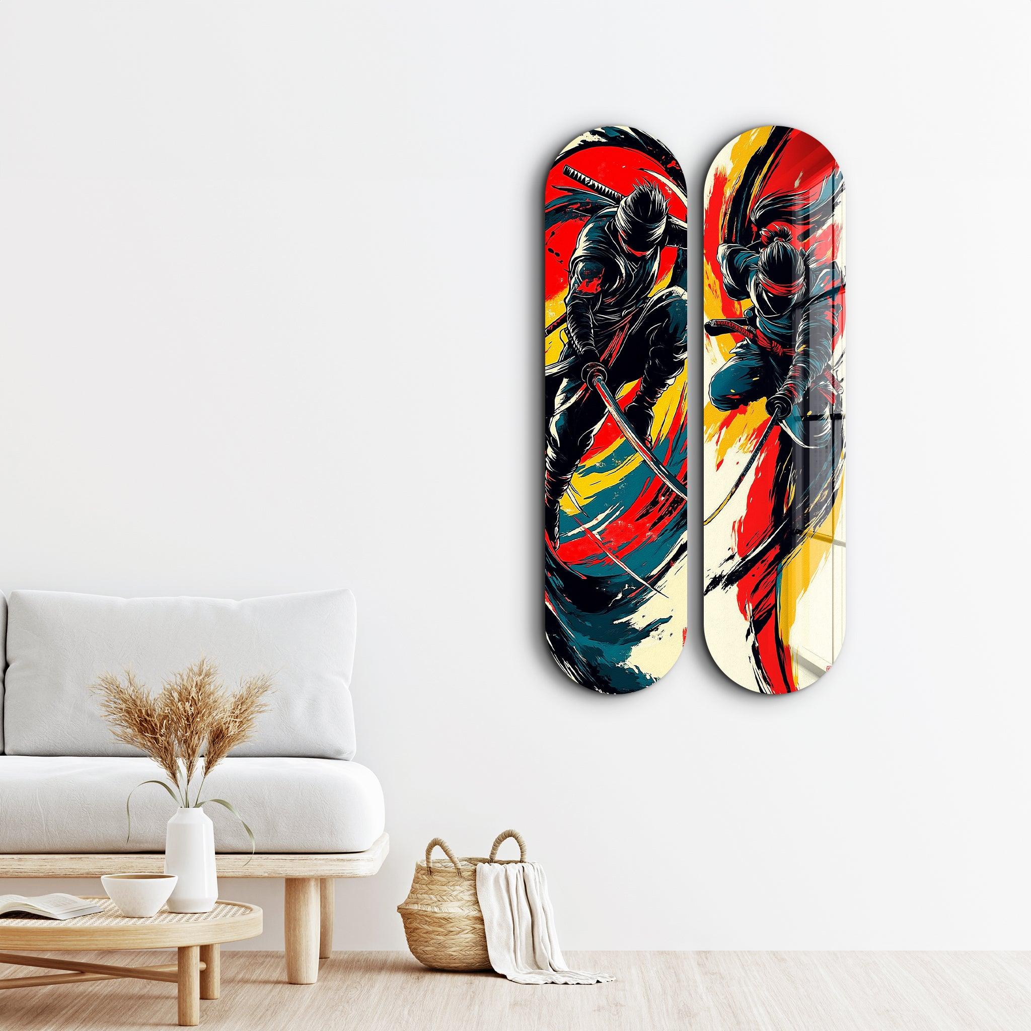 artdesigna-glass-wall-art-skateboard-32-x8-x-2-pcs-ninja-showdown-skateboard-glass-wall-art-64029330473341.jpg