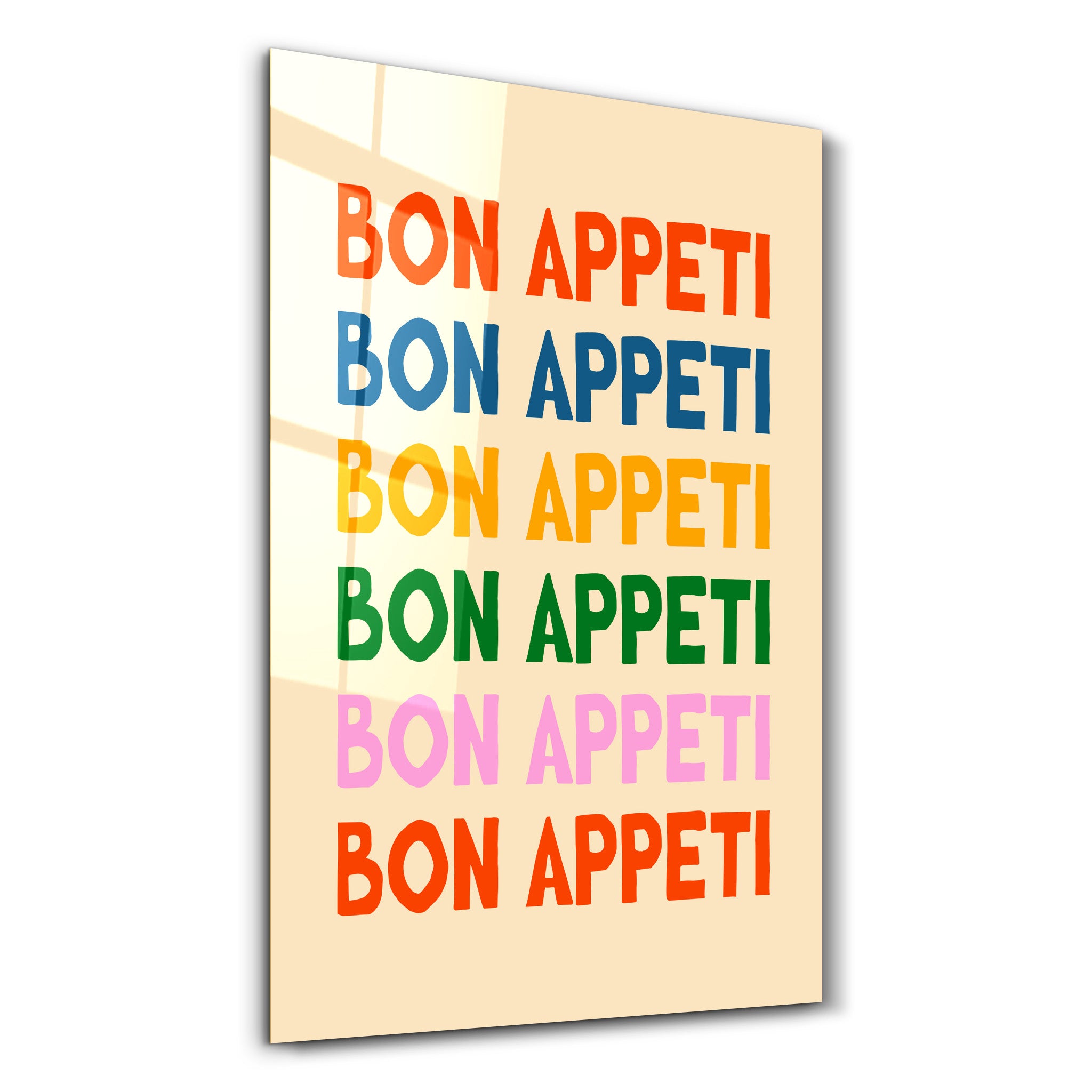 BON APPETI | Glass Wall Art