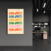 BON APPETI | Glass Wall Art