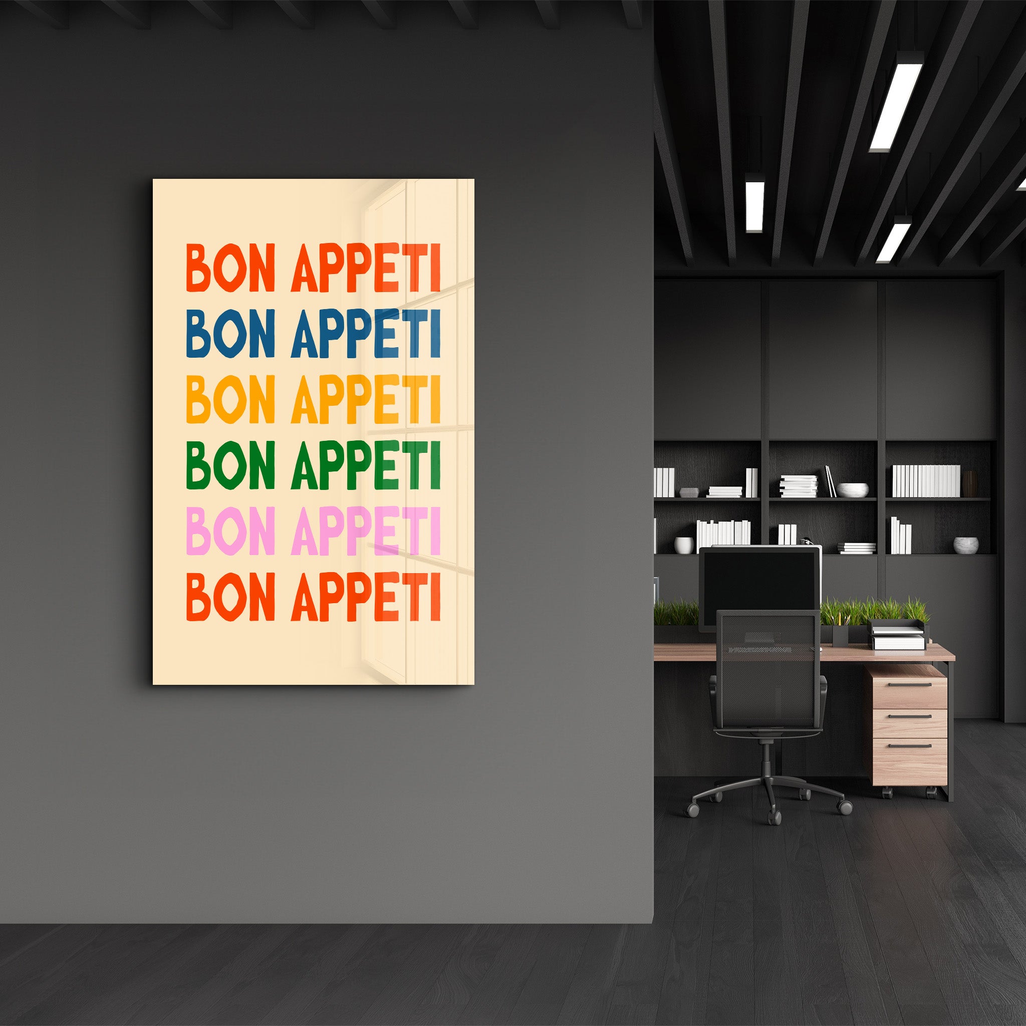BON APPETI | Glass Wall Art