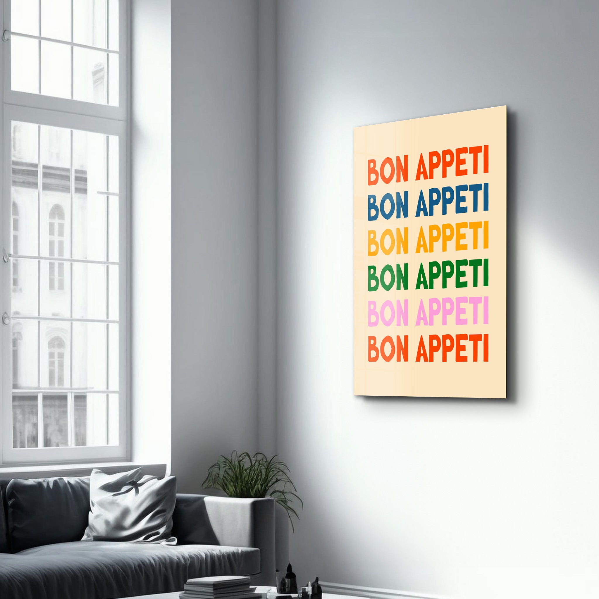 BON APPETI | Glass Wall Art