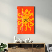 Groovy Sunburst | Glass Wall Art