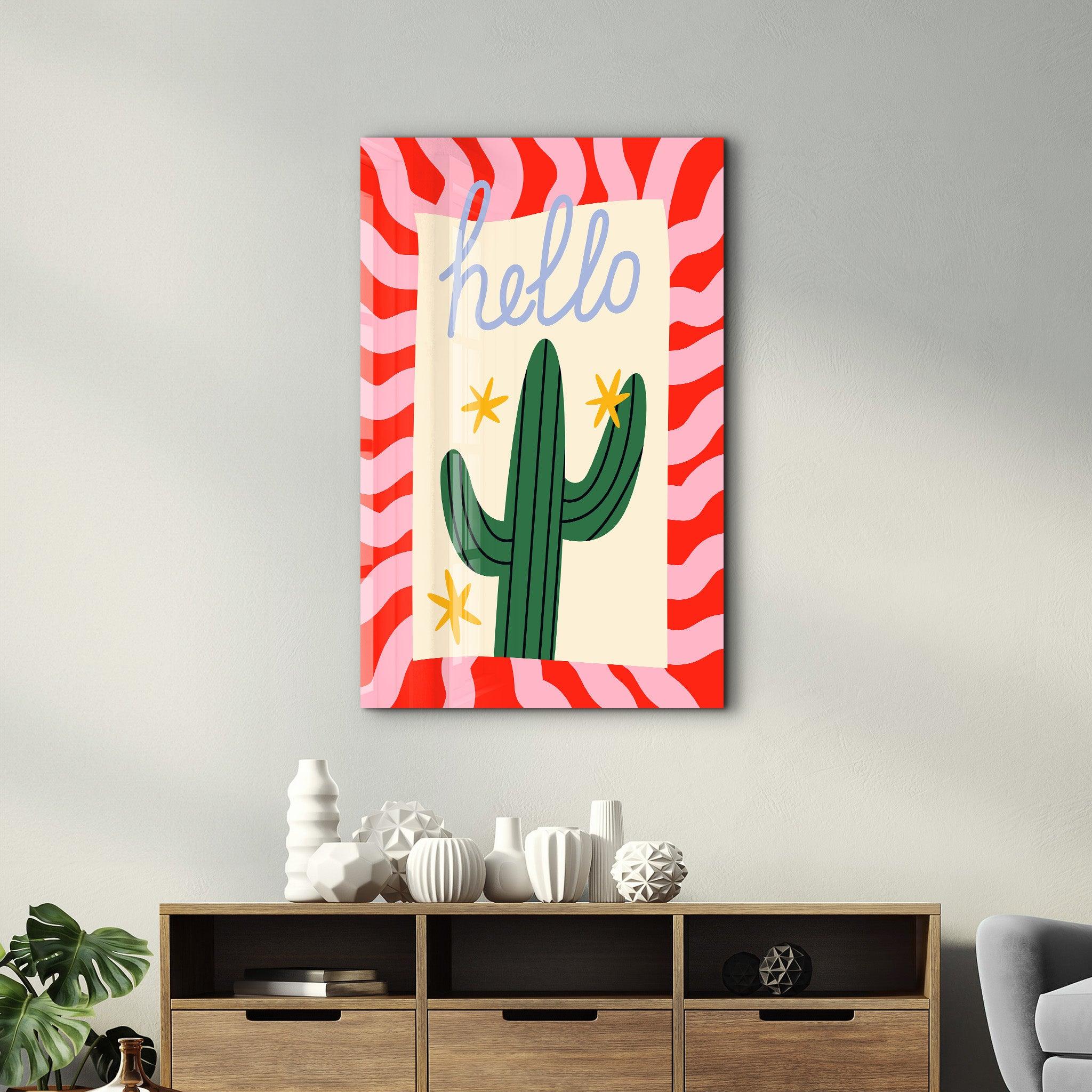 Hello! | Glass Wall Art - Artdesigna