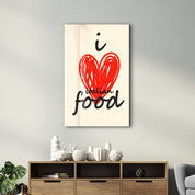 I love Italian Food | Glass Wall Art
