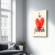 I love Italian Food | Glass Wall Art