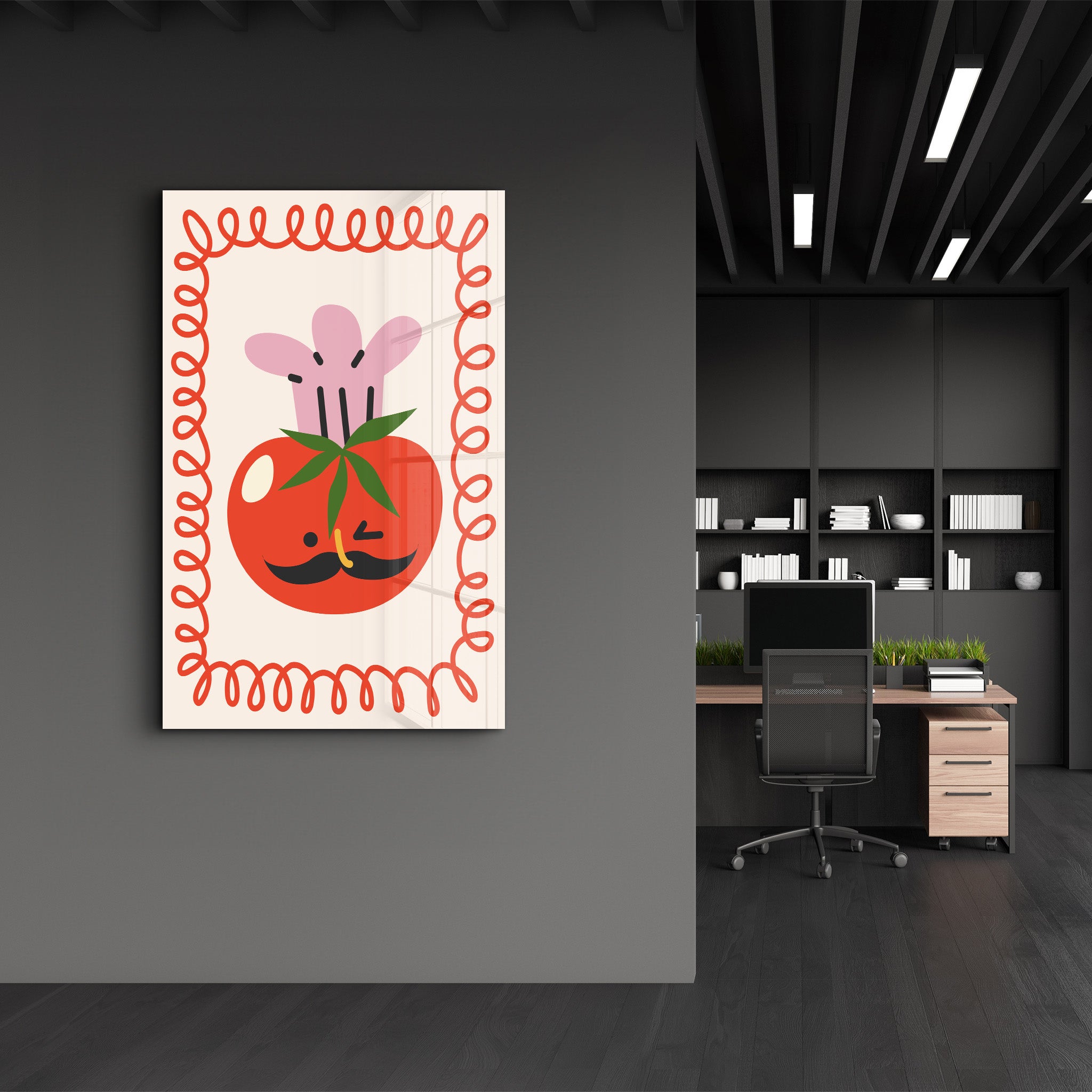 Mister Tomato | Glass Wall Art
