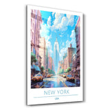New York USA 2-Travel Posters | Glass Wall Art