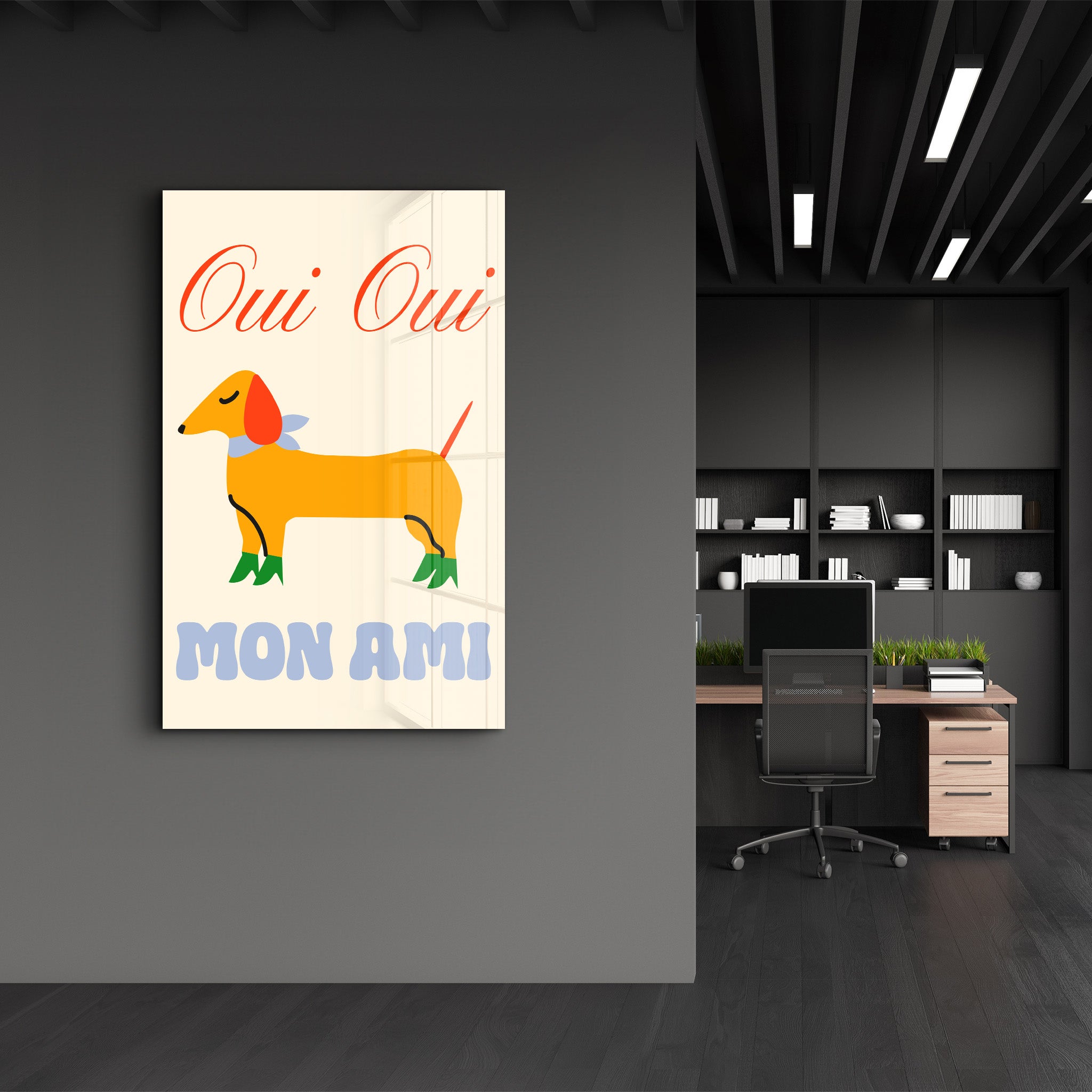 Oui Oui Mon Ami | Glass Wall Art