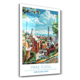 Park Guell 3-Barcelona Spain-Travel Posters | Glass Wall Art