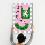Retro Phone | Glass Wall Art