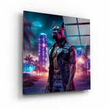 Cyberpunk Style Dog | Glass Wall Art