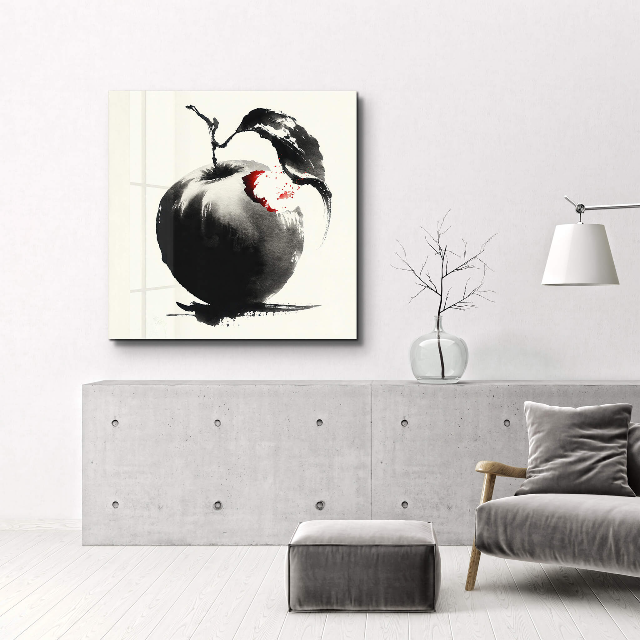 First Bite | Glass Wall Art