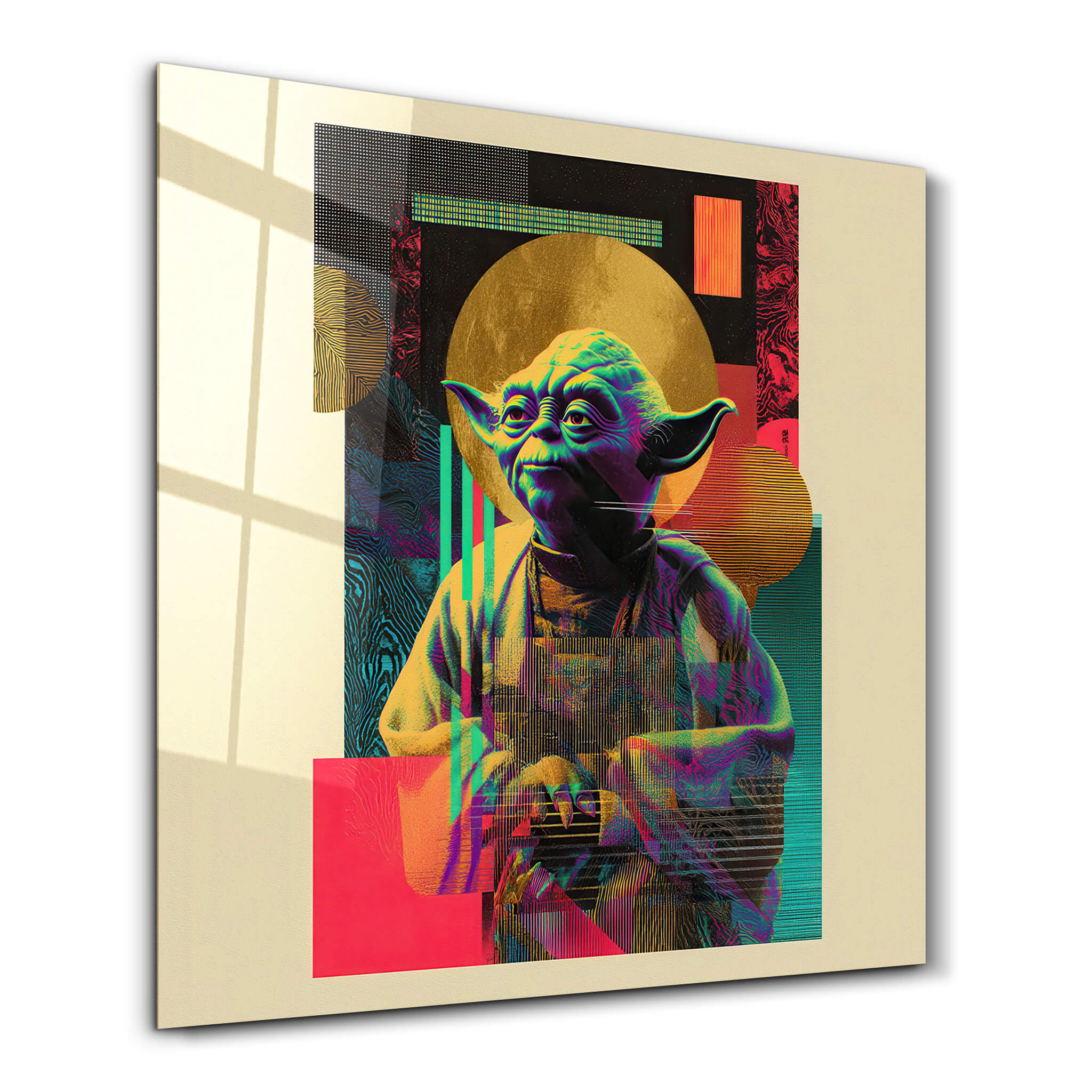 Galactic Mind: Yoda Rewired | Glass Wall Art