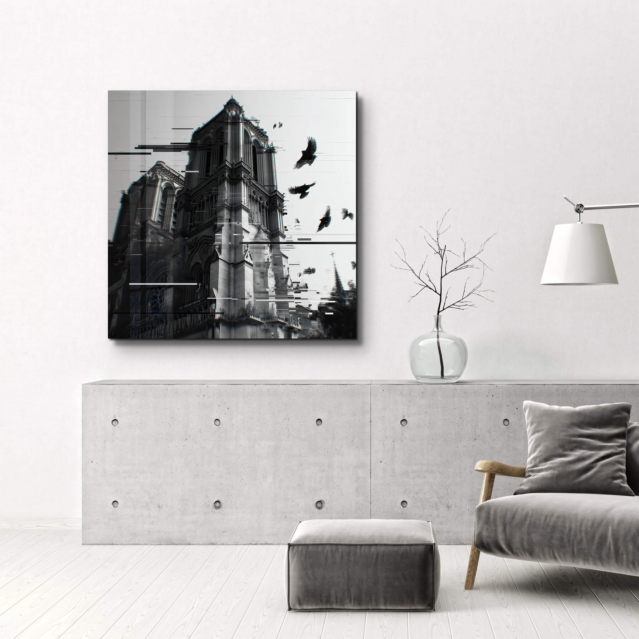 Gothic Cathedral in Motion | Glass Wall Art