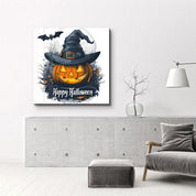 Happy Halloween | Halloween Style Glass Wall Art - Artdesigna