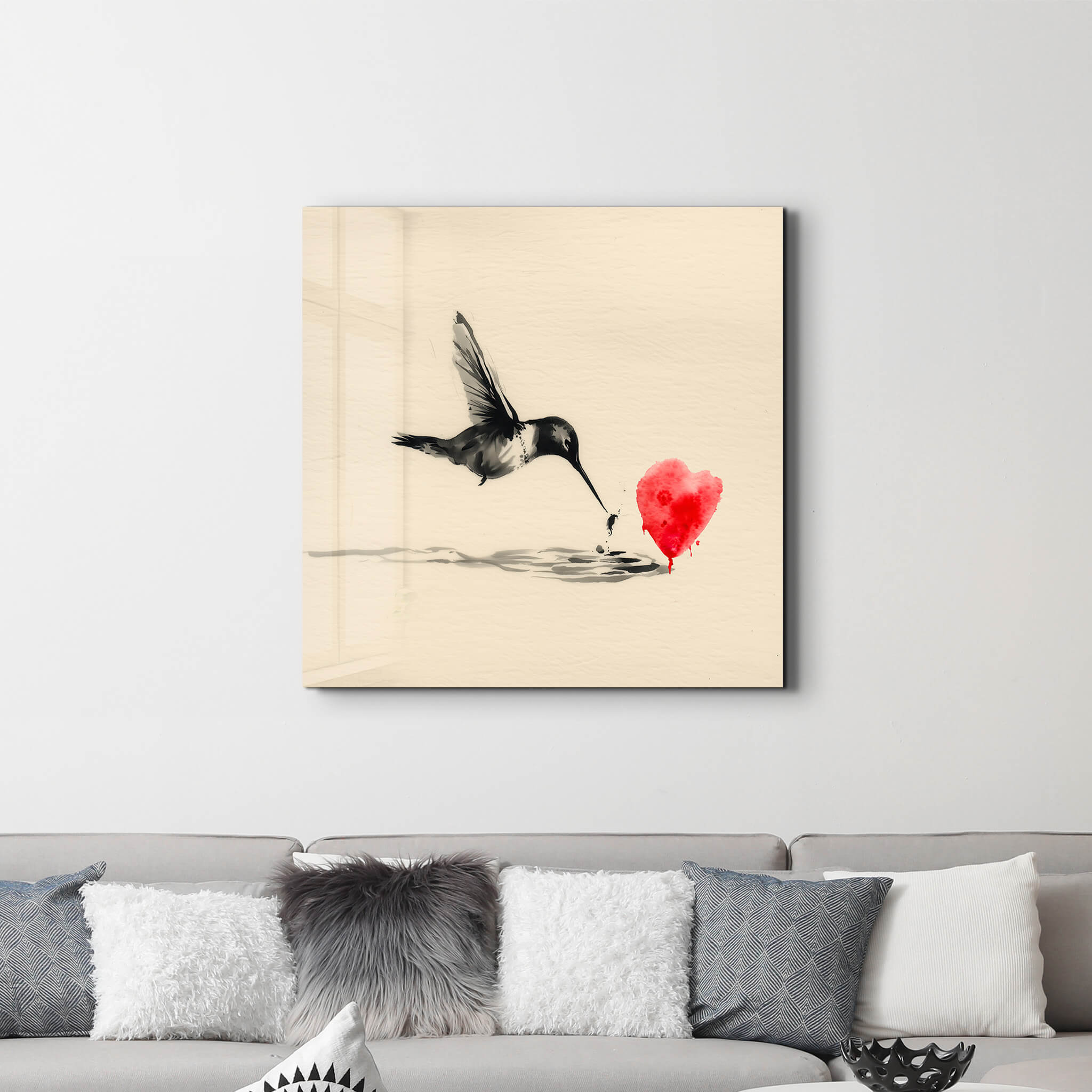 Heartdrop | Glass Wall Art