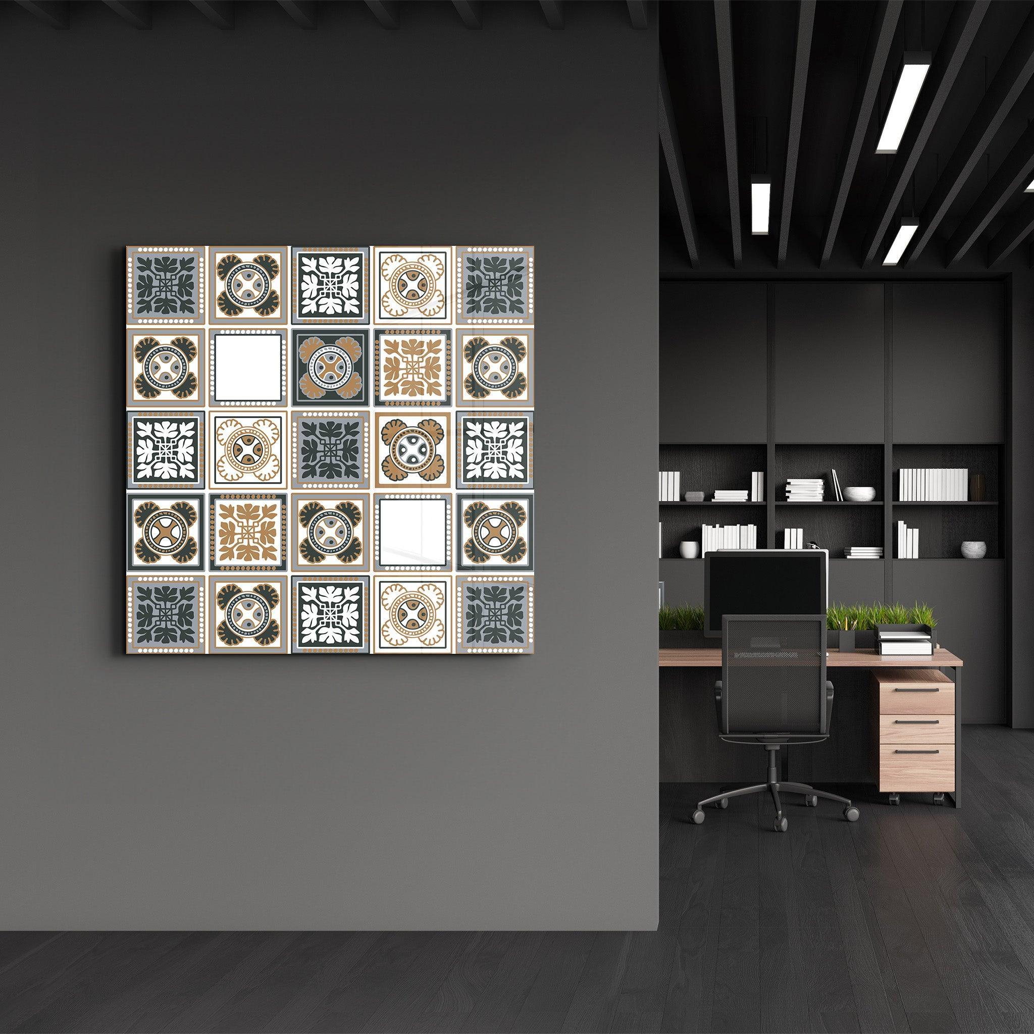 Light-Brown Italian Ceramic Tiles Collection | Glass Wall Art - Artdesigna