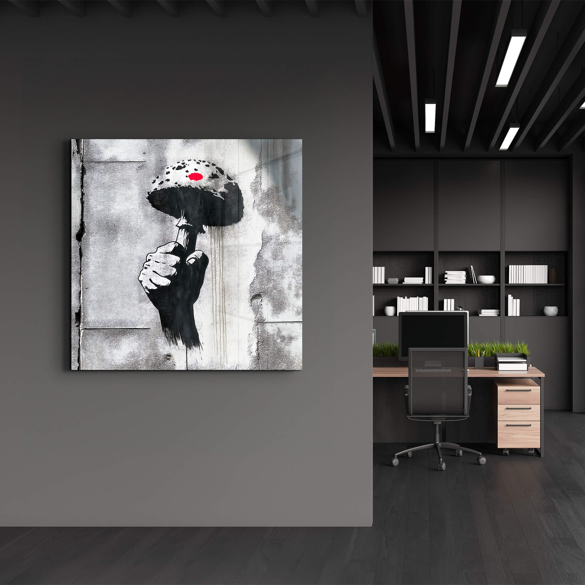 The Uprising: Mushroom Manifesto | Glass Wall Art