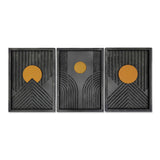 Golden Horizon Wooden Wall Art – Trio