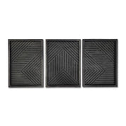 Minimalist Black Wooden Wall Art – Trio
