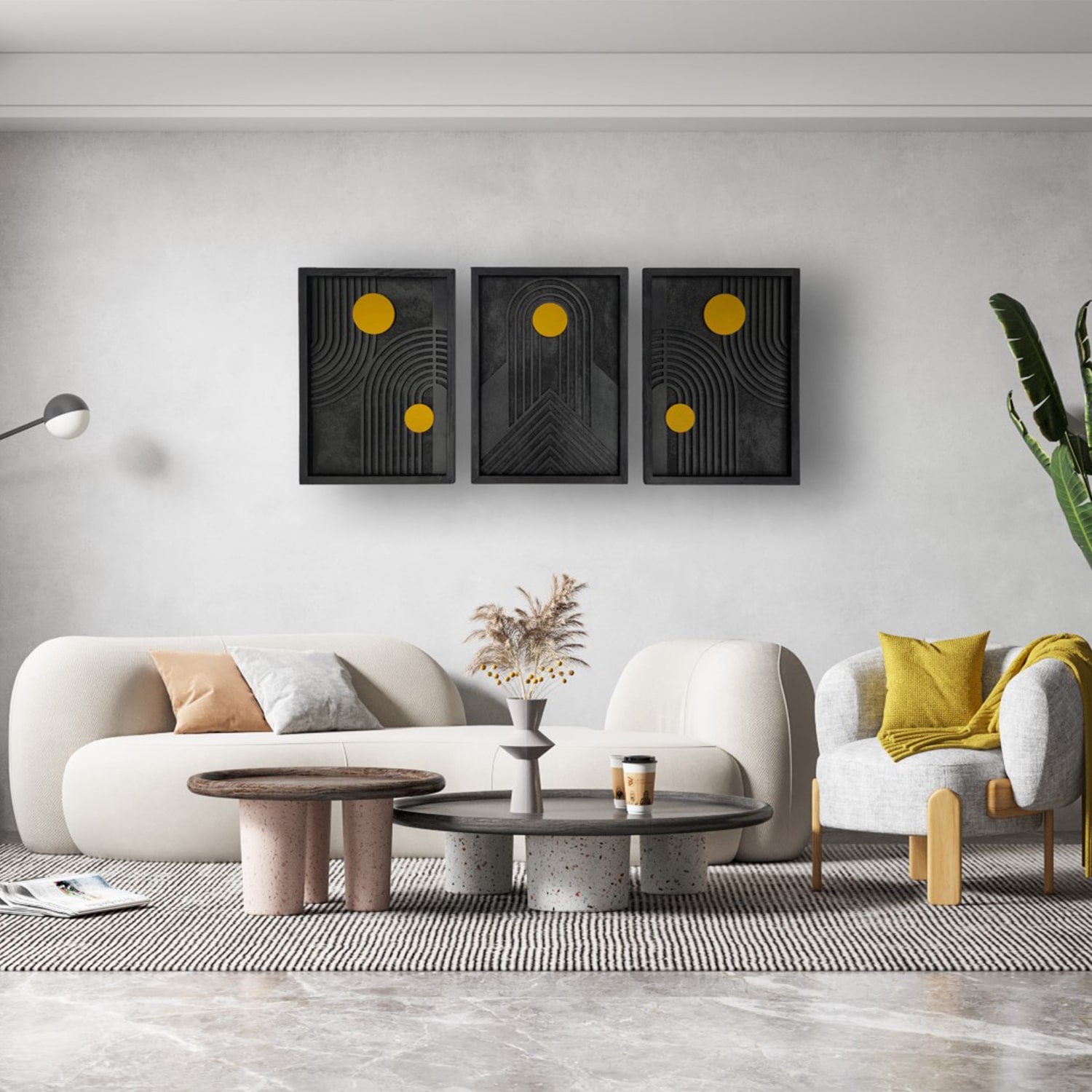 Solar Orbit Wooden Wall Art – Trio