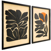 Abstract Botanical Wooden Wall Art – Trio