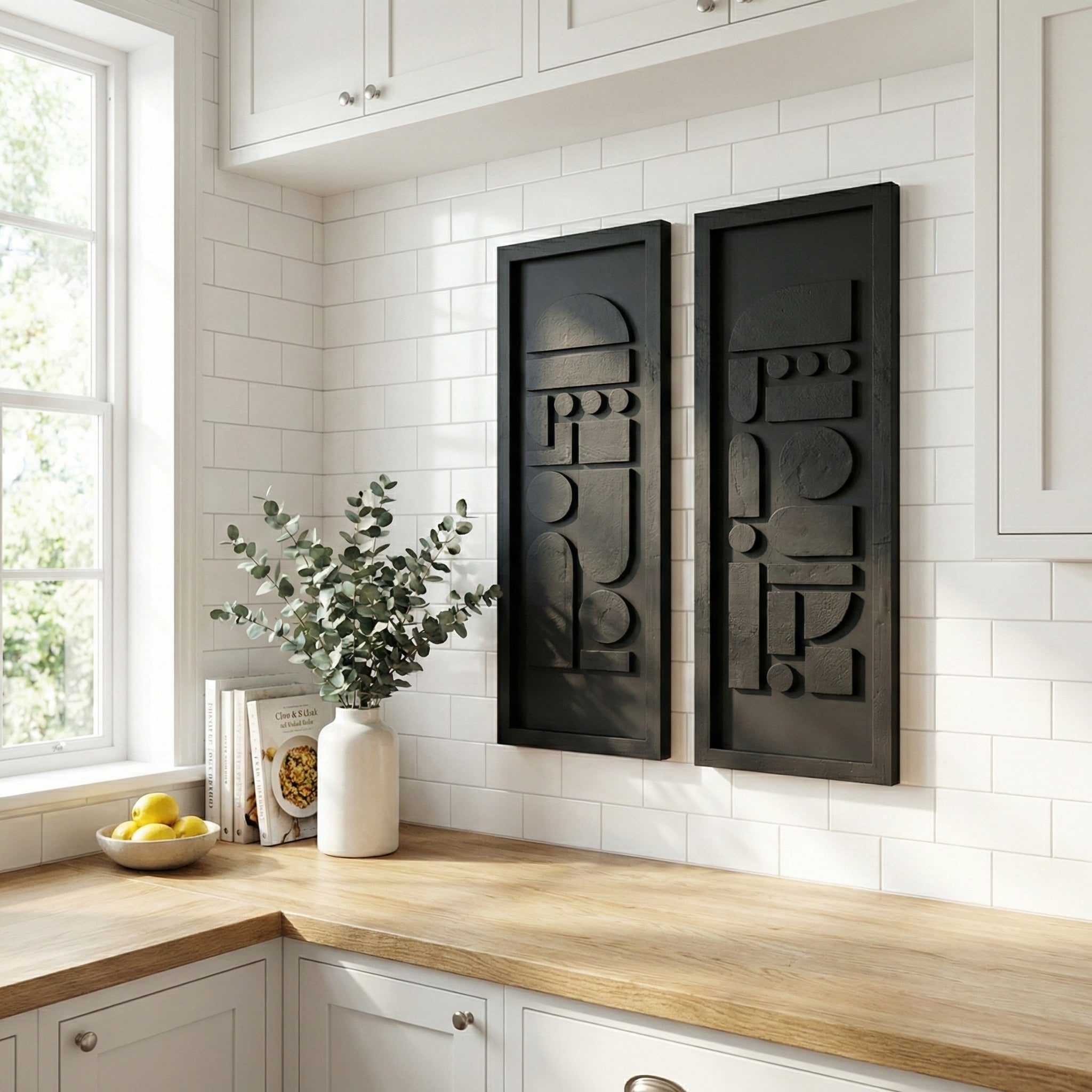 Modern Geometric – 2 Piece Wooden Wall Art Set