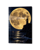 Beam Toward a Yellow Giant | Glass Wall Art