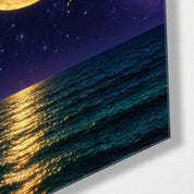 Glass wall art titled "Casting for a Star" by Artdesigna featuring a star-shaped glass design with a textured surface and clean edges.