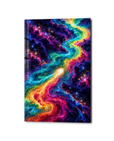 Colors Racing the Cosmos | Glass Wall Art